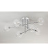 Tivoli Semi Flush Ceiling Tiered 6 Light G9 IP44 Polished Chrome/Clear Ribbed Round Glass-8