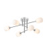 Tivoli Semi Flush Ceiling Tiered 6 Light G9 IP44 Polished Chrome/Opal Smooth Tubular Glass-1