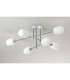 Tivoli Semi Flush Ceiling Tiered 6 Light G9 IP44 Polished Chrome/Opal Smooth Tubular Glass-8