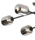 Tivoli Semi Flush Ceiling Tiered 6 Light G9 IP44 Satin Black/Smoke Smooth Tubular Glass-7