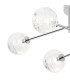 Tivoli Semi Flush Ceiling Tiered 6 Light G9 IP44 Polished Chrome/Clear Dune Effect Round Glass-6