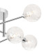 Tivoli Semi Flush Ceiling Tiered 6 Light G9 IP44 Polished Chrome/Clear Dune Effect Round Glass-8