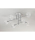 Tivoli Semi Flush Ceiling Tiered 6 Light G9 IP44 Polished Chrome/Clear Dune Effect Round Glass-9