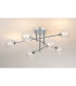 Tivoli Semi Flush Ceiling Tiered 6 Light G9 IP44 Polished Chrome/Clear Swirl Round Glass-3