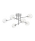 Tivoli Semi Flush Ceiling Tiered 6 Light G9 IP44 Polished Chrome/Clear Swirl Round Glass-4