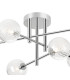 Tivoli Semi Flush Ceiling Tiered 6 Light G9 IP44 Polished Chrome/Clear Swirl Round Glass-7