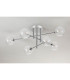 Tivoli Semi Flush Ceiling Tiered 6 Light G9 IP44 Polished Chrome/Clear Swirl Round Glass-8