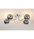 Tivoli Linear Semi Flush Ceiling 4 Light G9 IP44 Polished Chrome/Smoke Smooth Round Glass-3