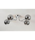 Tivoli Linear Semi Flush Ceiling 4 Light G9 IP44 Polished Chrome/Smoke Smooth Round Glass-7