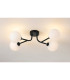 Tivoli Linear Semi Flush Ceiling 4 Light G9 IP44 Satin Black/Opal Smooth Round Glass-3