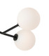 Tivoli Linear Semi Flush Ceiling 4 Light G9 IP44 Satin Black/Opal Smooth Round Glass-5