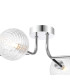 Tivoli Linear Semi Flush Ceiling 4 Light G9 IP44 Polished Chrome/Clear Ribbed Round Glass-5