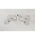 Tivoli Linear Semi Flush Ceiling 4 Light G9 IP44 Polished Chrome/Clear Ribbed Round Glass-8