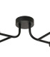 Tivoli Linear Semi Flush Ceiling 4 Light G9 IP44 Satin Black/Grey Round Marble Effect Glass-5