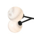 Tivoli Linear Semi Flush Ceiling 4 Light G9 IP44 Satin Black/Grey Round Marble Effect Glass-7