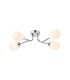 Tivoli Linear Semi Flush Ceiling 4 Light G9 IP44 Polished Chrome/Opal Smooth Tubular Glass-1