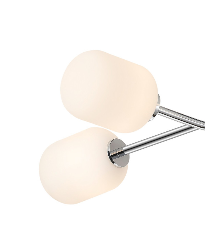 Tivoli Linear Semi Flush Ceiling 4 Light G9 IP44 Polished Chrome/Opal Smooth Tubular Glass-6