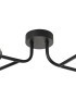 Tivoli Linear Semi Flush Ceiling 4 Light G9 IP44 Satin Black/Smoke Smooth Tubular Glass-5