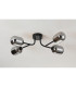 Tivoli Linear Semi Flush Ceiling 4 Light G9 IP44 Satin Black/Smoke Smooth Tubular Glass-8