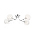 Tivoli Linear Semi Flush Ceiling 4 Light G9 IP44 Polished Chrome/Clear Dune Effect Round Glass-1