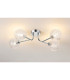 Tivoli Linear Semi Flush Ceiling 4 Light G9 IP44 Polished Chrome/Clear Dune Effect Round Glass-3
