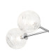 Tivoli Linear Semi Flush Ceiling 4 Light G9 IP44 Polished Chrome/Clear Dune Effect Round Glass-5