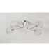 Tivoli Linear Semi Flush Ceiling 4 Light G9 IP44 Polished Chrome/Clear Dune Effect Round Glass-7