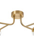 Tivoli Linear Semi Flush Ceiling 4 Light G9 IP44 Brass Gold/Clear Waved Round Glass-5
