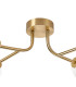 Tivoli Linear Semi Flush Ceiling 4 Light G9 IP44 Brass Gold/Clear Swirl Round Glass-5