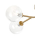 Tivoli Linear Semi Flush Ceiling 4 Light G9 IP44 Brass Gold/Clear Swirl Round Glass-6