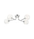 Tivoli Linear Semi Flush Ceiling 4 Light G9 IP44 Polished Chrome/Clear Swirl Round Glass-1