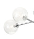Tivoli Linear Semi Flush Ceiling 4 Light G9 IP44 Polished Chrome/Clear Swirl Round Glass-5