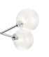 Tivoli Linear Semi Flush Ceiling 4 Light G9 IP44 Polished Chrome/Clear Swirl Round Glass-6