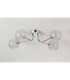 Tivoli Linear Semi Flush Ceiling 4 Light G9 IP44 Polished Chrome/Clear Swirl Round Glass-7