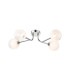 Tivoli Linear Semi Flush Ceiling 4 Light G9 IP44 Polished Chrome/White Two-Tone Snow Specks Round Glass-1
