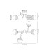 Tivoli Linear Semi Flush Ceiling 4 Light G9 IP44 Polished Chrome/White Two-Tone Snow Specks Round Glass-2