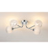 Tivoli Linear Semi Flush Ceiling 4 Light G9 IP44 Polished Chrome/White Two-Tone Snow Specks Round Glass-3