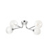 Tivoli Linear Semi Flush Ceiling 4 Light G9 IP44 Polished Chrome/White Two-Tone Snow Specks Round Glass-4