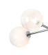 Tivoli Linear Semi Flush Ceiling 4 Light G9 IP44 Polished Chrome/White Two-Tone Snow Specks Round Glass-5
