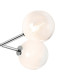 Tivoli Linear Semi Flush Ceiling 4 Light G9 IP44 Polished Chrome/White Two-Tone Snow Specks Round Glass-6
