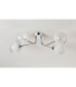 Tivoli Linear Semi Flush Ceiling 4 Light G9 IP44 Polished Chrome/White Two-Tone Snow Specks Round Glass-7