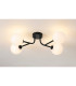 Tivoli Linear Semi Flush Ceiling 4 Light G9 IP44 Satin Black/Opal Round Segment Glass-3