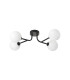Tivoli Linear Semi Flush Ceiling 4 Light G9 IP44 Satin Black/Opal Round Segment Glass-4