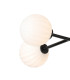 Tivoli Linear Semi Flush Ceiling 4 Light G9 IP44 Satin Black/Opal Round Segment Glass-5