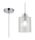 Hanover 12cm Pendant 1 x E14 IP44 Polished Chrome/Clear Glass-1