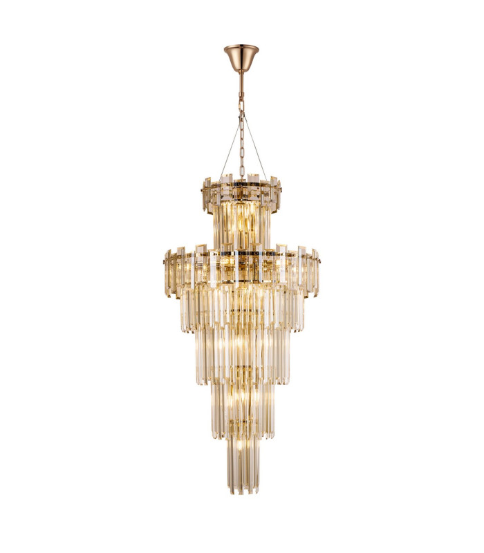 Delmar 61cm Tall Pendant 17 Light E14 French Gold/Champagne Glass Item Weight: 21.8kg-1