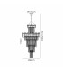Delmar 61cm Tall Pendant 17 Light E14 French Gold/Champagne Glass Item Weight: 21.8kg-2