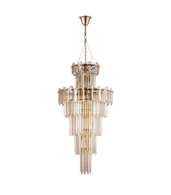 Delmar 61cm Tall Pendant 17 Light E14 French Gold/Champagne Glass Item Weight: 21.8kg-3