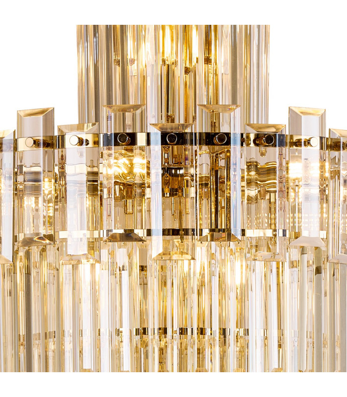 Delmar 61cm Tall Pendant 17 Light E14 French Gold/Champagne Glass Item Weight: 21.8kg-5