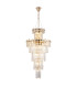 Delmar 61cm Tall Pendant 17 Light E14 French Gold/Clear Glass Item Weight: 21.8kg-1
